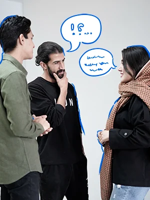 گفت‌وگوی گروهی اعضای تیم ایران بروکر