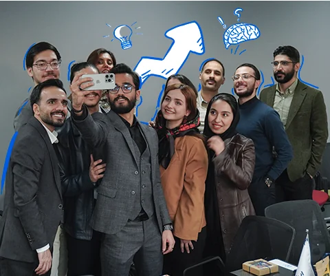 عکس گروهی تیم ایران بروکر در دفتر