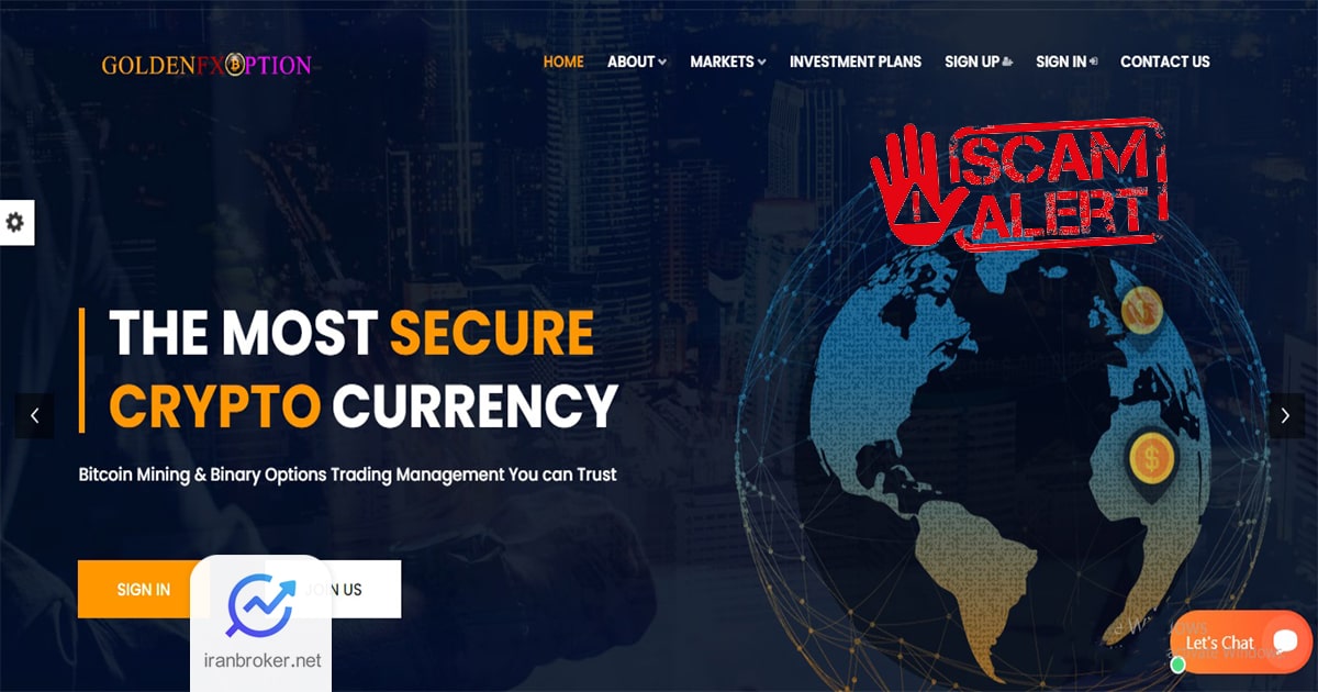 هشدار کلاهبرداری وب‌سایت گلدن اف ایکس آپشن (Goldenfxoption)